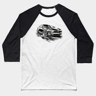 Tesla Model S Baseball T-Shirt